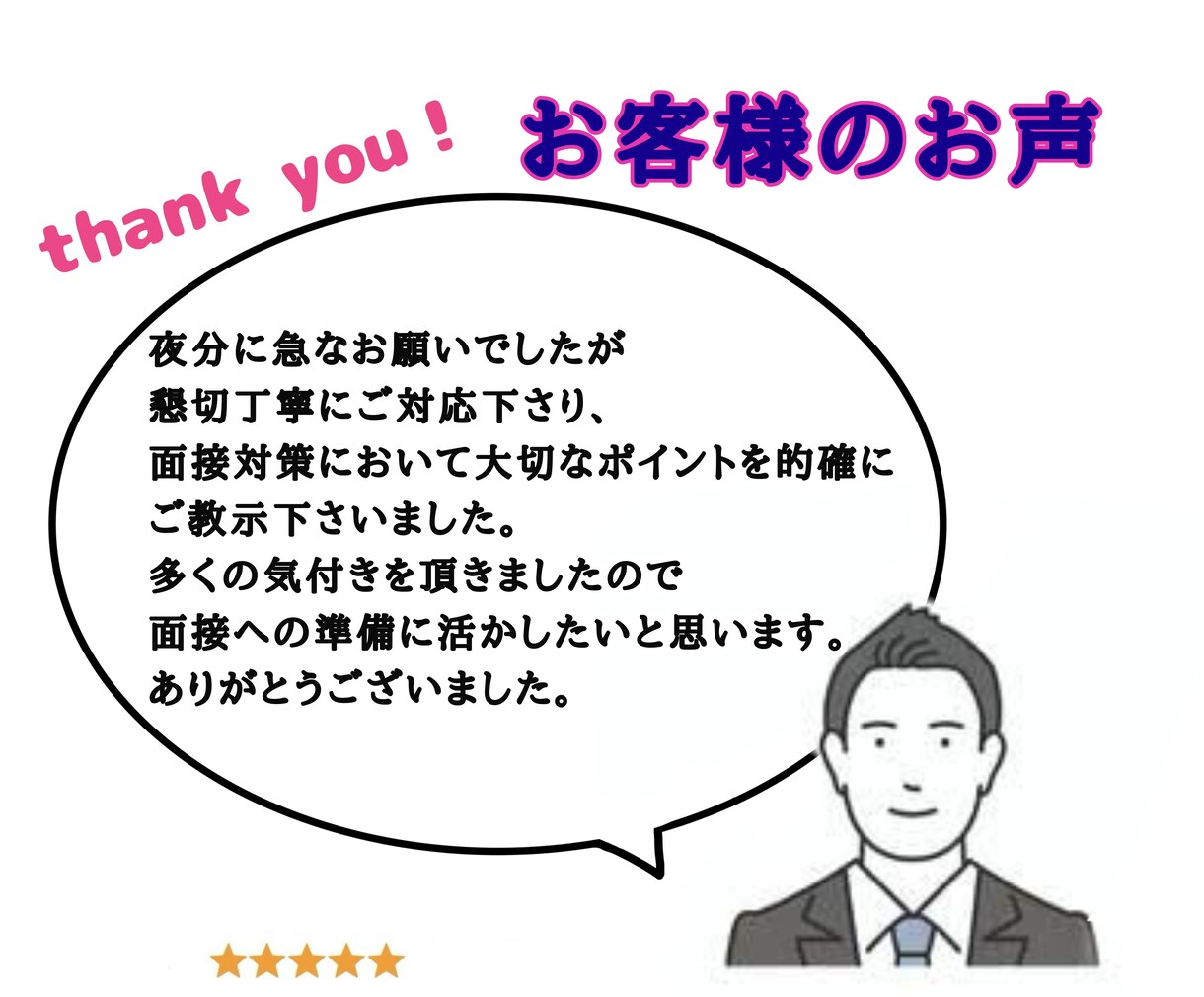 転職の成功のために！面接対策についてご相談承ります 面接が苦手という方に向けて成功に繋げる為のお手伝いを致します イメージ5