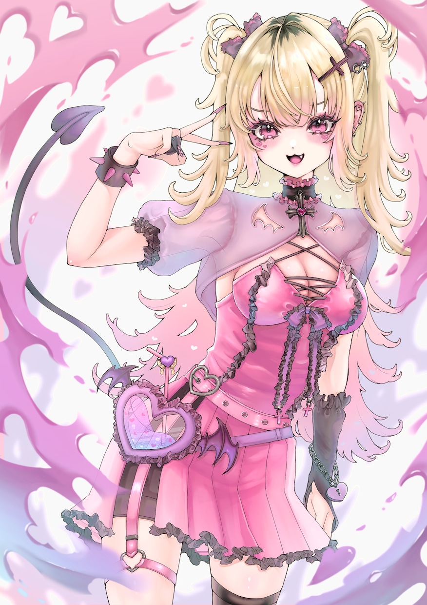 １枚絵、キャラデザ、立ち絵描きます かわいい、病み、地雷等が得意です イメージ3