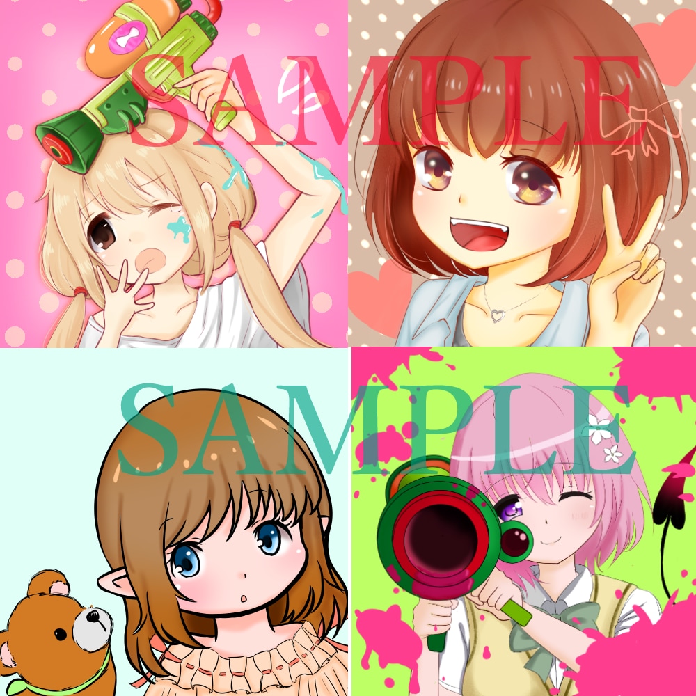 萌えキャラや動物などのSNS用アイコン描きます カワイイ女の子・男の子・動物キャラのアイコンが欲しい方！ イメージ3