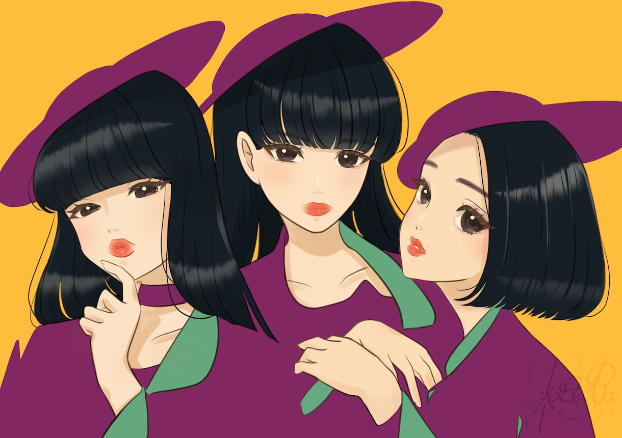 女性におすすめ！似てる！可愛い！似顔絵お描きします 商用可、アイコン、結婚式、フラスタ イメージ1