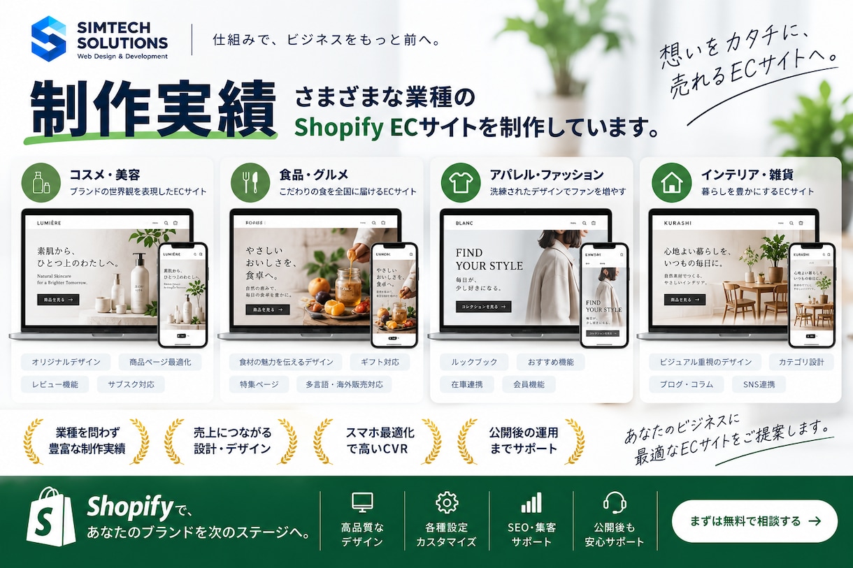Shopifyで売れるECサイトを構築します 企画・デザイン・構築・スマホ一括対応｜初めてのショップも安心 イメージ4