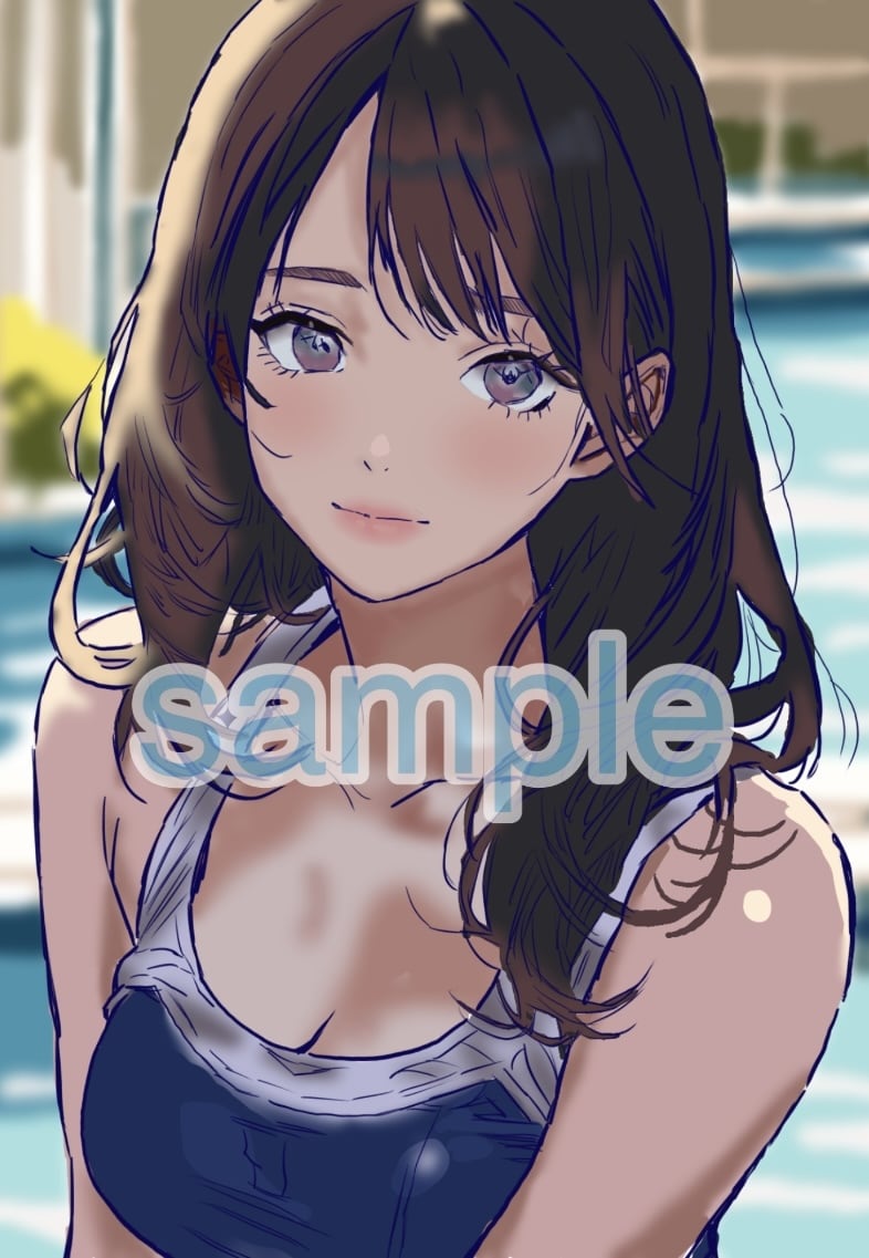 専用 手描きイラスト 鉛筆画 無防備な少女 オリジナル キャミソール