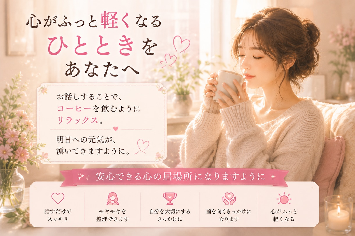 彼・夫のモラハラに悩むあなたの気持ちを整理します 私自身も「モラハラかも」と悩んだ経験者だから話せる安心感 イメージ4