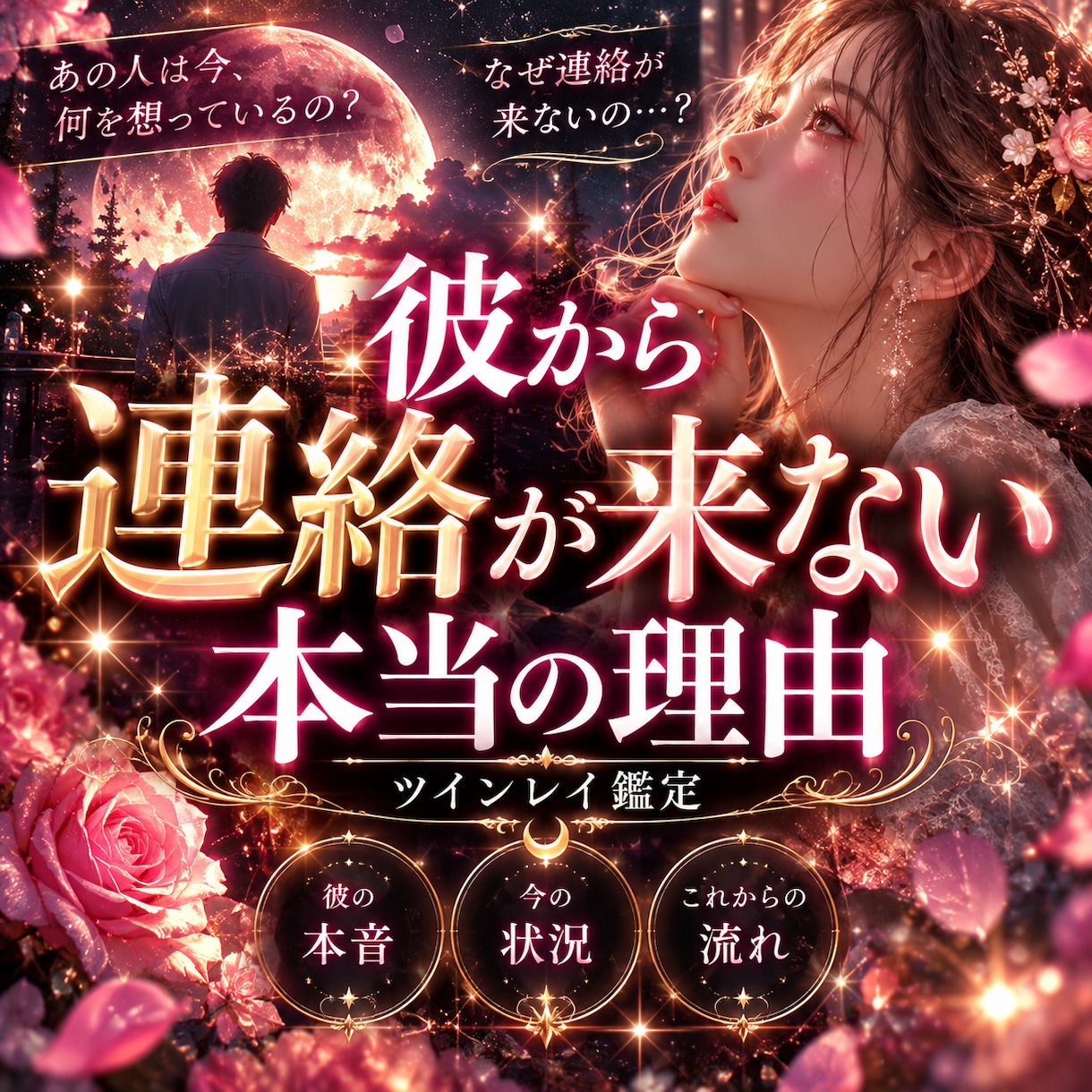 彼から連絡が来ない本当の理由を鑑定します 彼の本音・沈黙の意味・二人のこれからを丁寧に読み解きます イメージ1