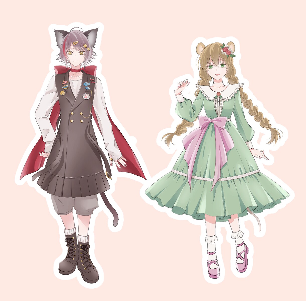 キャラクターの立ち絵、1枚絵など描きます グッズ用イラストや配信、SNSや記念日などに イメージ2