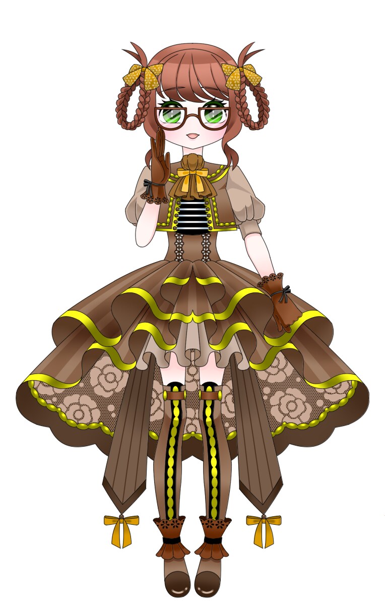 可愛いに特化！キャラクターの豪華衣装デザインします ゴスロリ、ふわふわイラスト。デザイン画の制作お任せください！ イメージ7