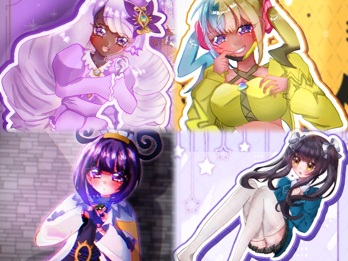 商用利用可能なイラストを作品します 明るく可愛らしいイラストを作成可能！気分で背景も有！ イメージ1