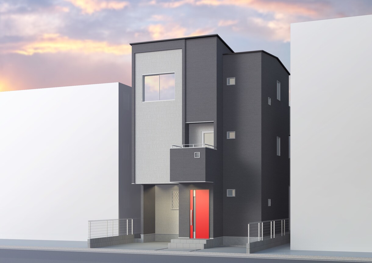戸建住宅の外観３Dパースを作成致します 平面上の建物を立体図としてイメージいただけます。 イメージ9