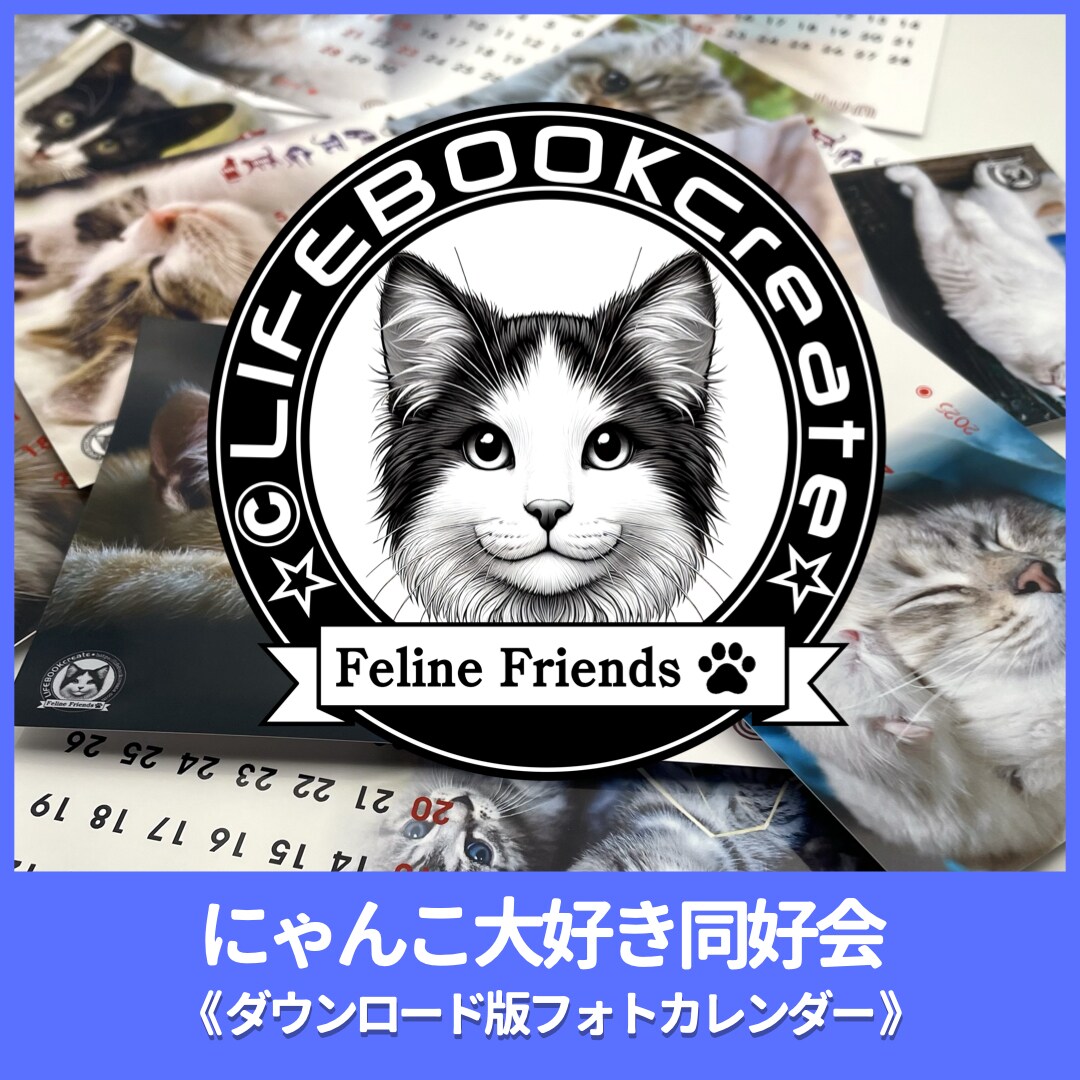 猫の愛くるしい瞬間を集めたフォトカレンダー作ります 2025年度版縁なしフル画像の卓上カレンダーで毎日を一緒に！ イメージ1