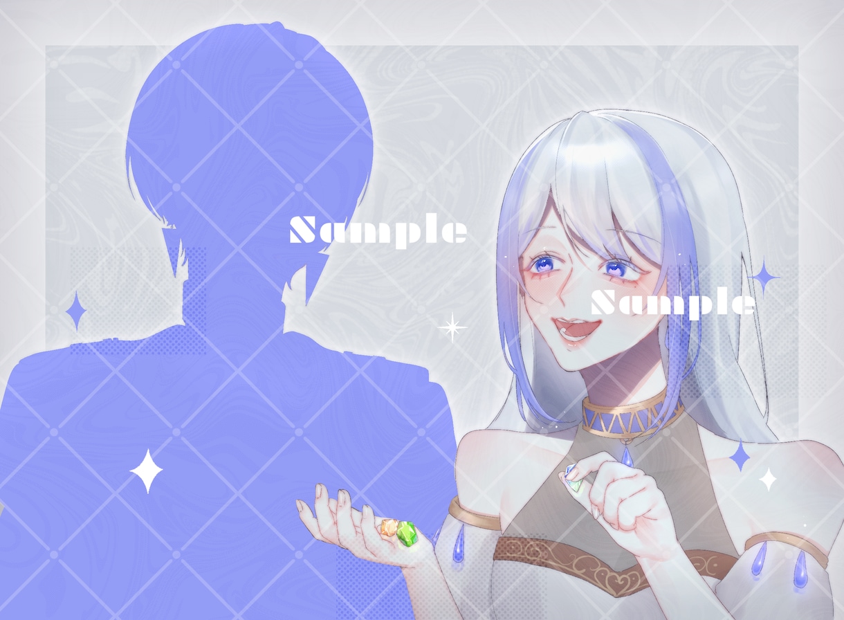 素敵なカプ、コテ同を描かせて頂きます 夢絵、コテ同、一枚絵をお受けします。 イメージ4