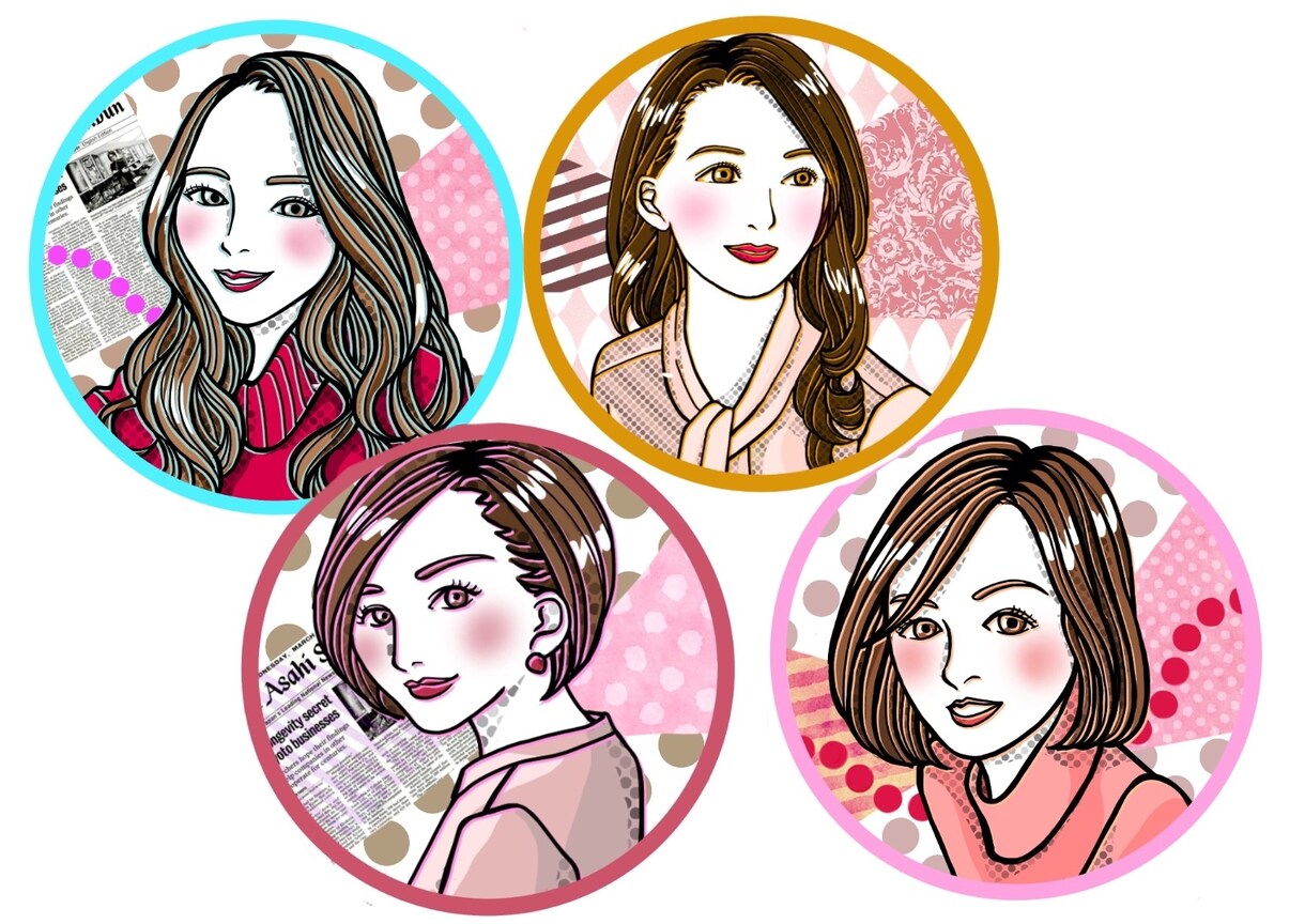POPな色合いの似顔絵アイコンお描きします お仕事のシーンにも！お好きなカラーでパッと目をひくアイコンに イメージ6