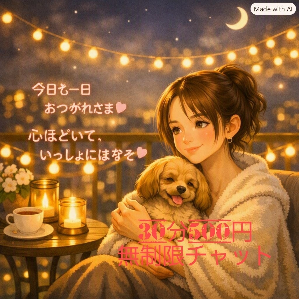 今日あったモヤモヤ…全部受け止めます 今日一日頑張ったあなたを褒めて労います♡30分無制限チャット イメージ1