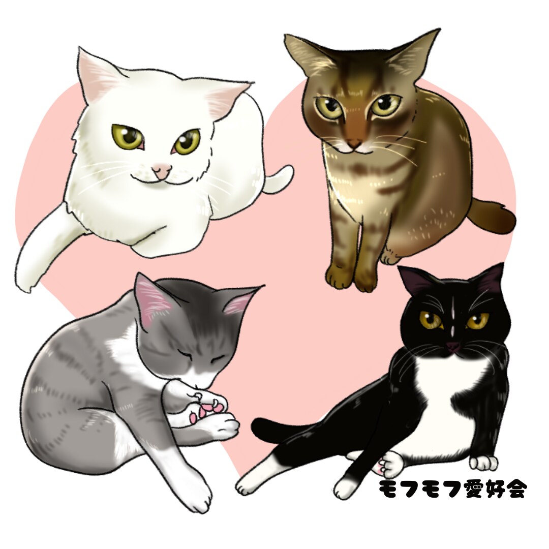 ねこちゃんの絵かわいく描きます プレゼント、記念に！低価格で猫イラスト提供 イメージ2