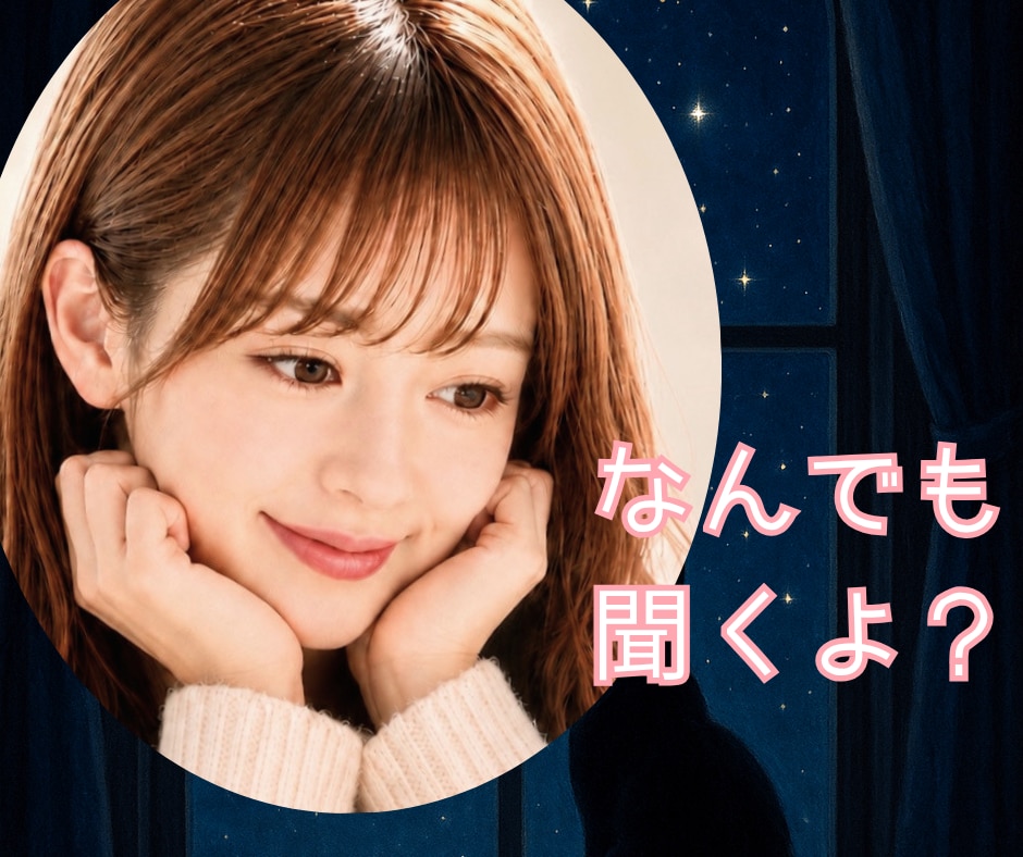 言いたいことを何でも話せる秘密のお友達になります 安心して、何でも話してね♥️愚痴/雑談/恋愛/人間関係/仕事 イメージ1
