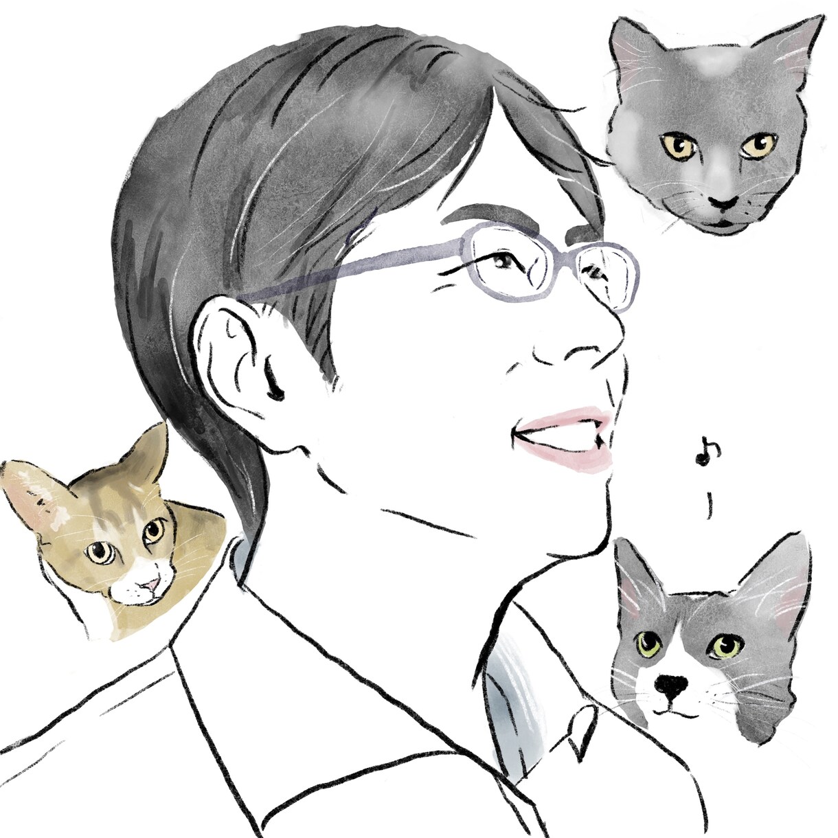 大人な•キレイめ似顔絵作成します お写真をもとにやわらかく上品な雰囲気の似顔絵をお描きします イメージ9