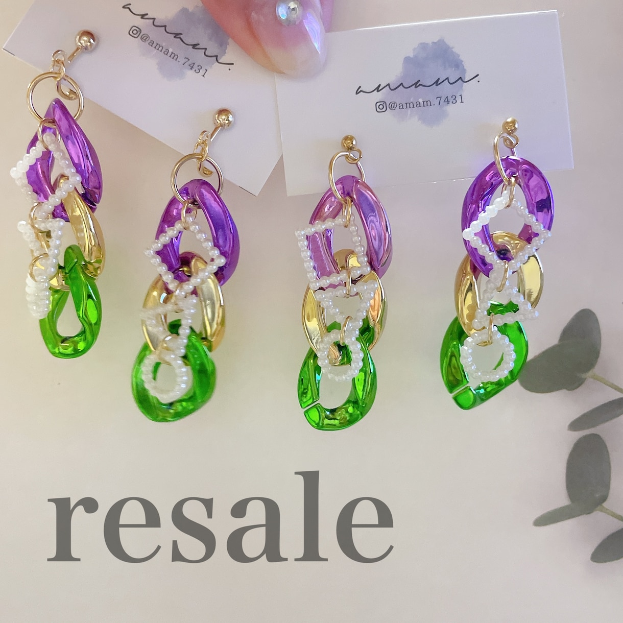 ハンドメイドアクセサリーをお届け致します 受付しばらく止まりご迷惑おかけしました。再開します！ イメージ1