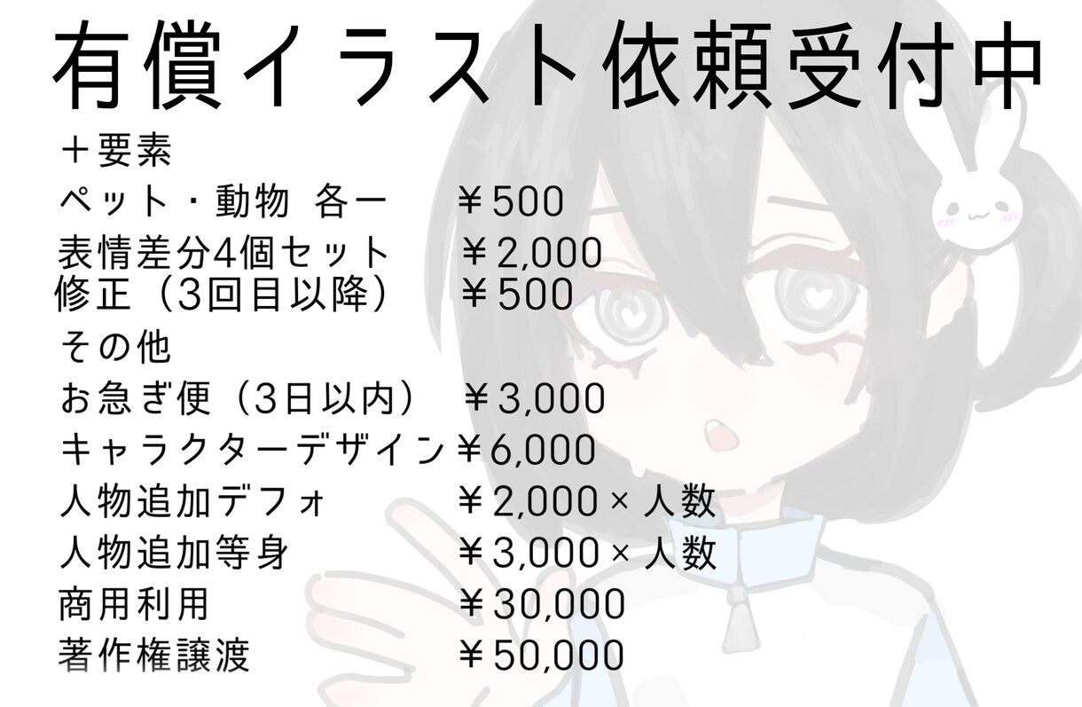 迅速！可愛いデフォルトイラストをご提供します 可愛い目がチャームポイント！動画やアイコンに使えます！ イメージ3
