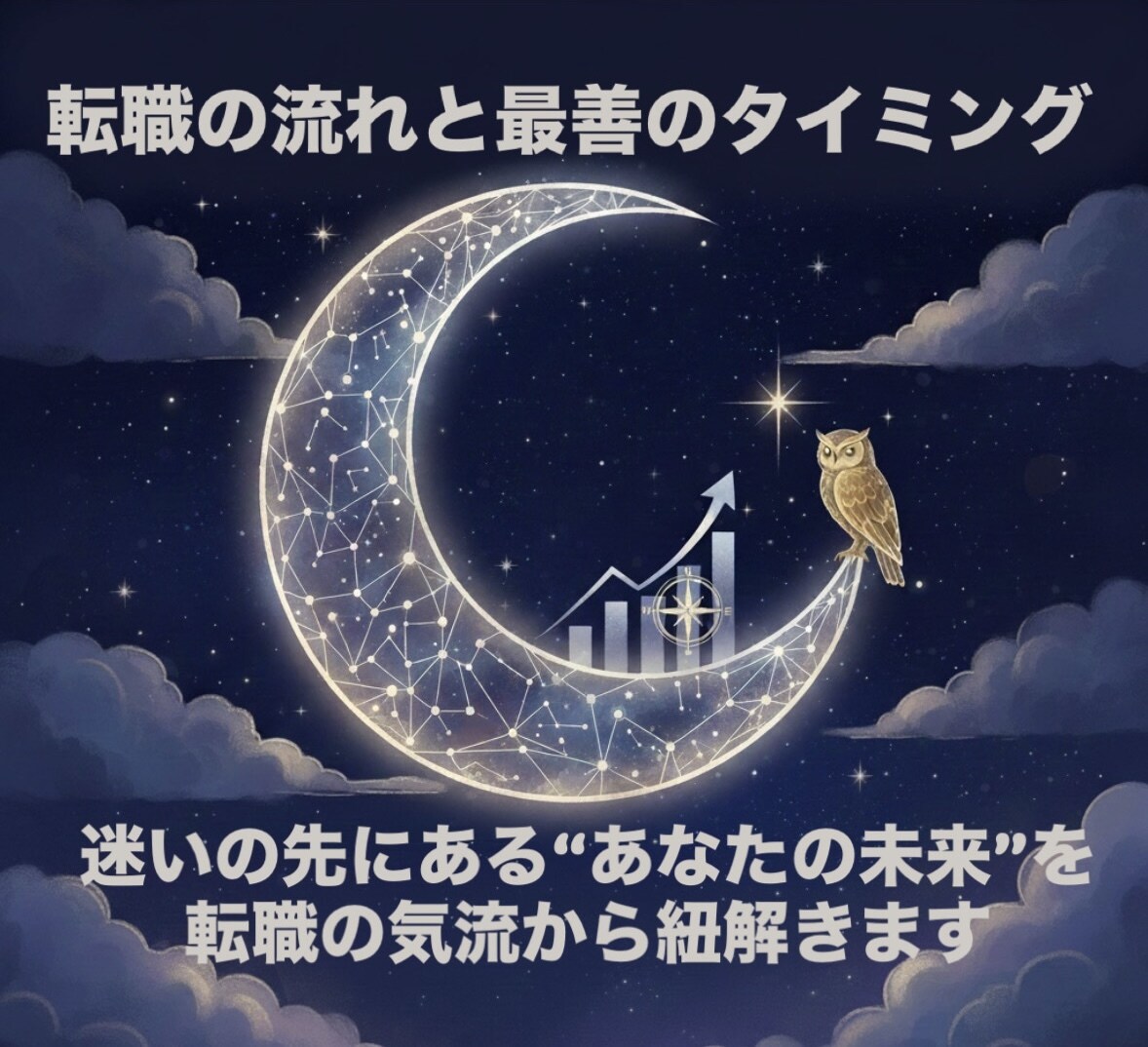 あなたの転職の流れと最善のタイミングを読み解きます 考えすぎて苦しい方へ。迷いの先“あなたの未来”を紐解きます イメージ1