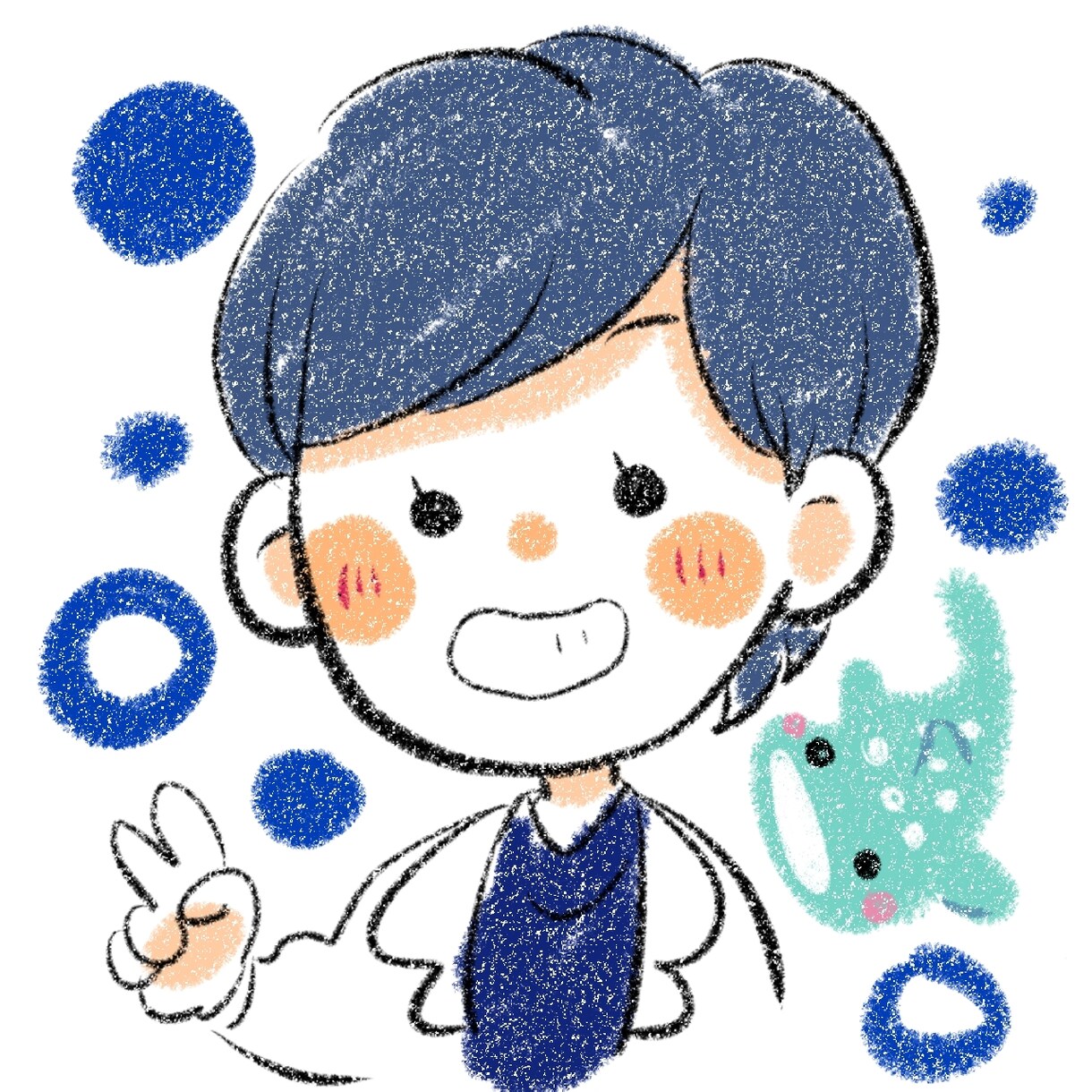 絵本みたいなゆるふわアイコンを描きます ゆるくてふわふわなあたたかいイメージのアイコンを描きます！ イメージ3