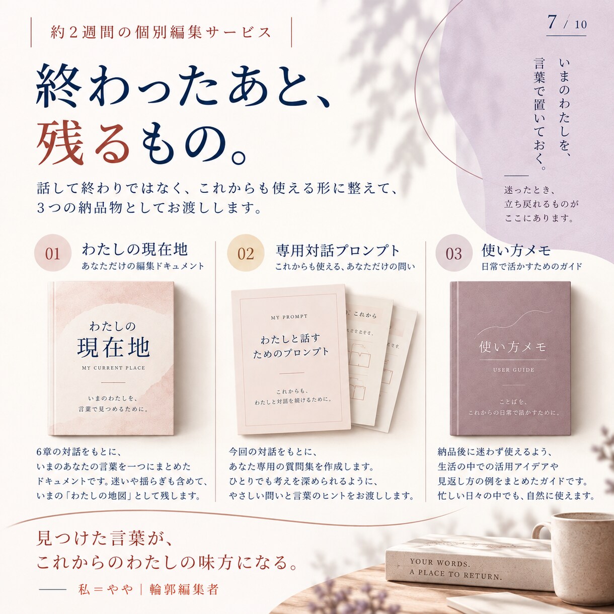 あなたの言葉を2週間かけてひとつの記録に編集します ｜自分の言葉を残して、これからも話せる場所をつくる2週間 イメージ7