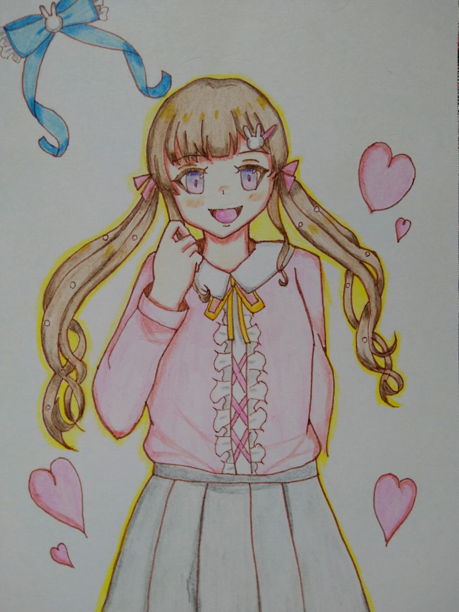 可愛らしい女の子をアナログイラストで描きます ポストカードで描かせていただきます イメージ1