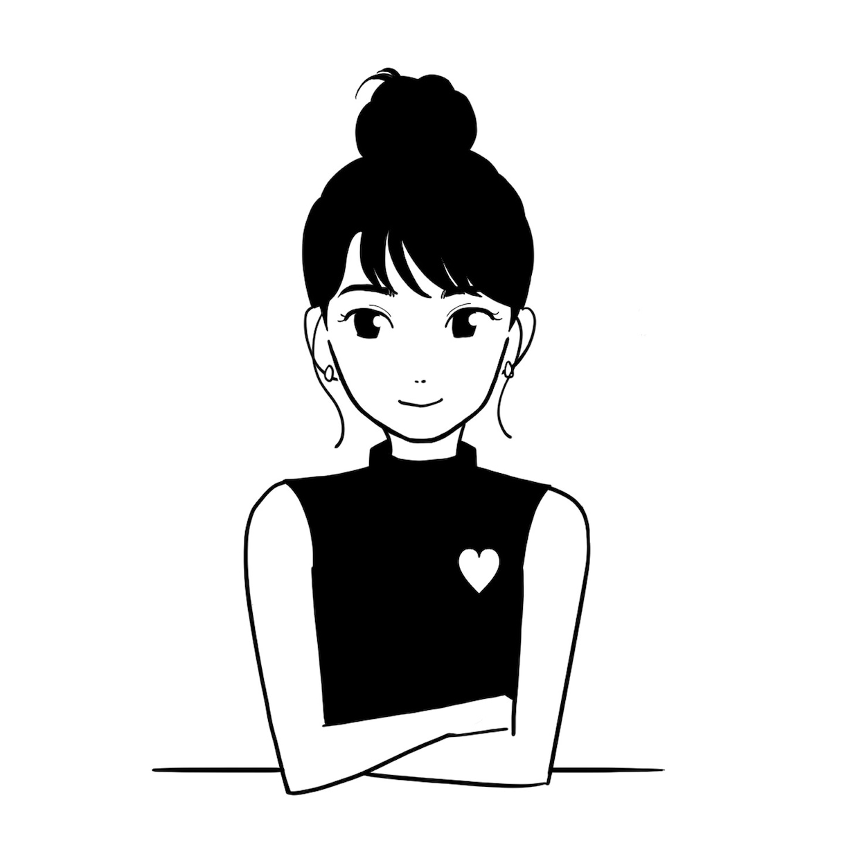 オシャレなSNS用アイコン・ヘッダー等描きます モノクロシンプルイラストが得意です。 イメージ6