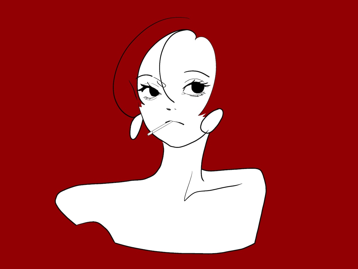 単色塗りのかっこいいイラストを描きます シンプルでかっこいいイラストを求めるあなたに。 イメージ1