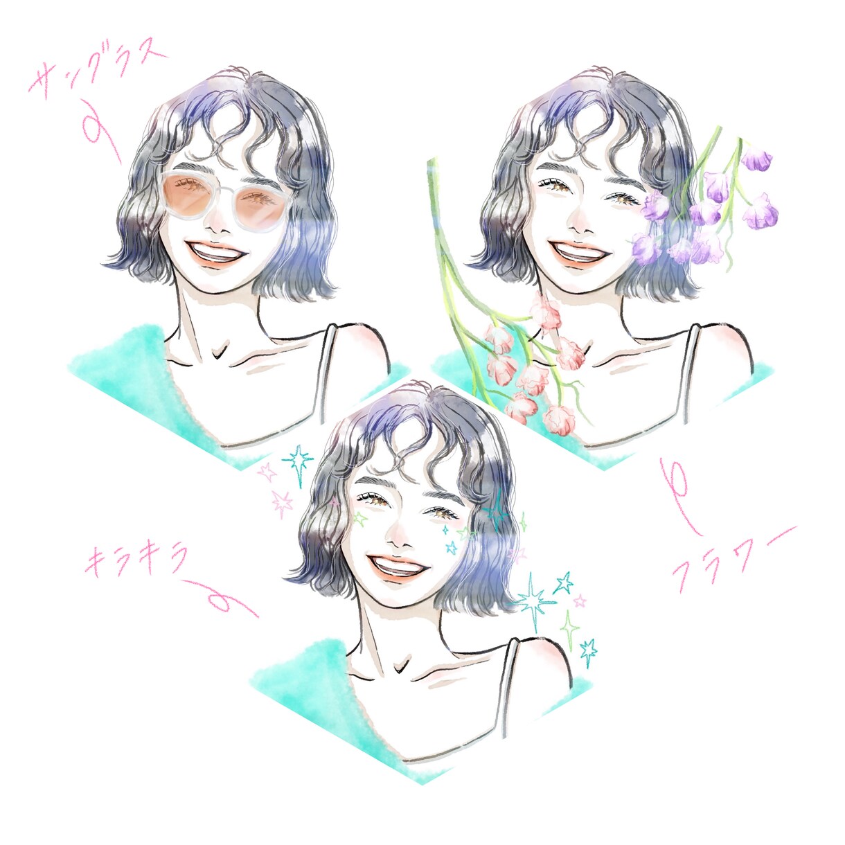 小物類無料♪色彩にこだわったイラスト描きます ほど良い色遊びで個性を♪おしゃれで目を惹く仕上げに！ イメージ6