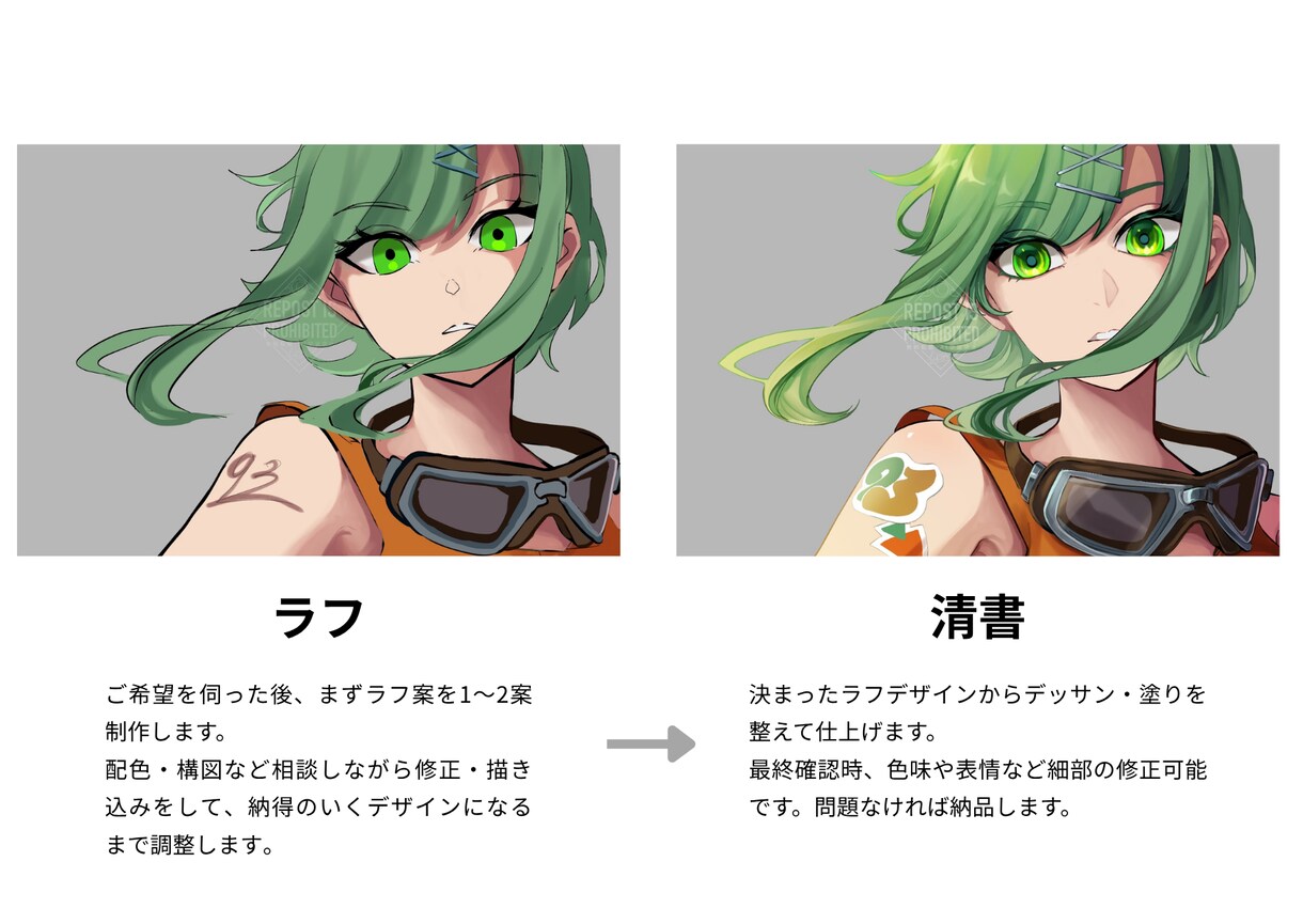 短納期｜人物イラスト｜立ち絵・1枚絵など描きます ラフ修正無制限！配信、TRPG、記念絵、MVイラスト等 イメージ2