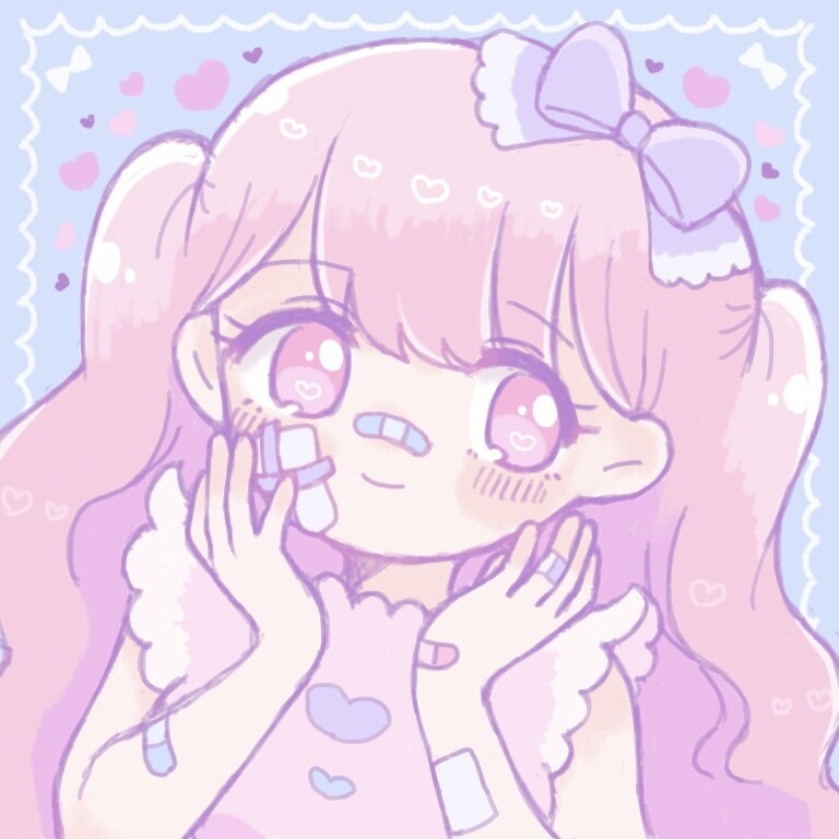 パステルカラーのかわいいSNSアイコン制作します 似顔絵風も歓迎！ふわふわ柔らかいタッチでお描きします イメージ1