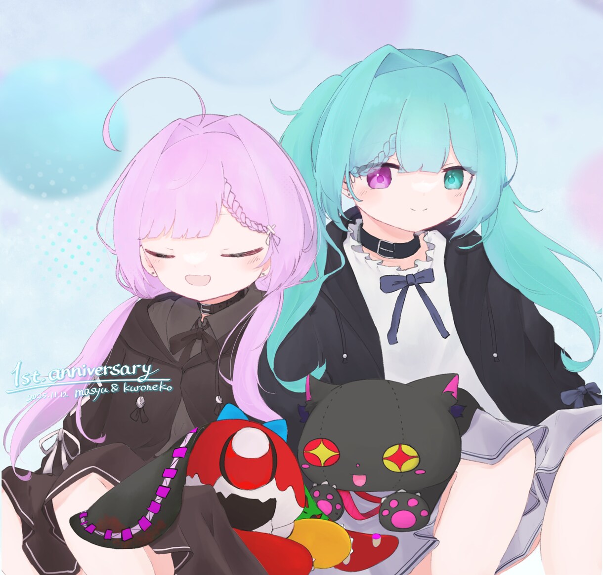 誕生日や周年記念などに使えるイラストを制作します 花やぬいぐるみなどを添えることも可能です イメージ5