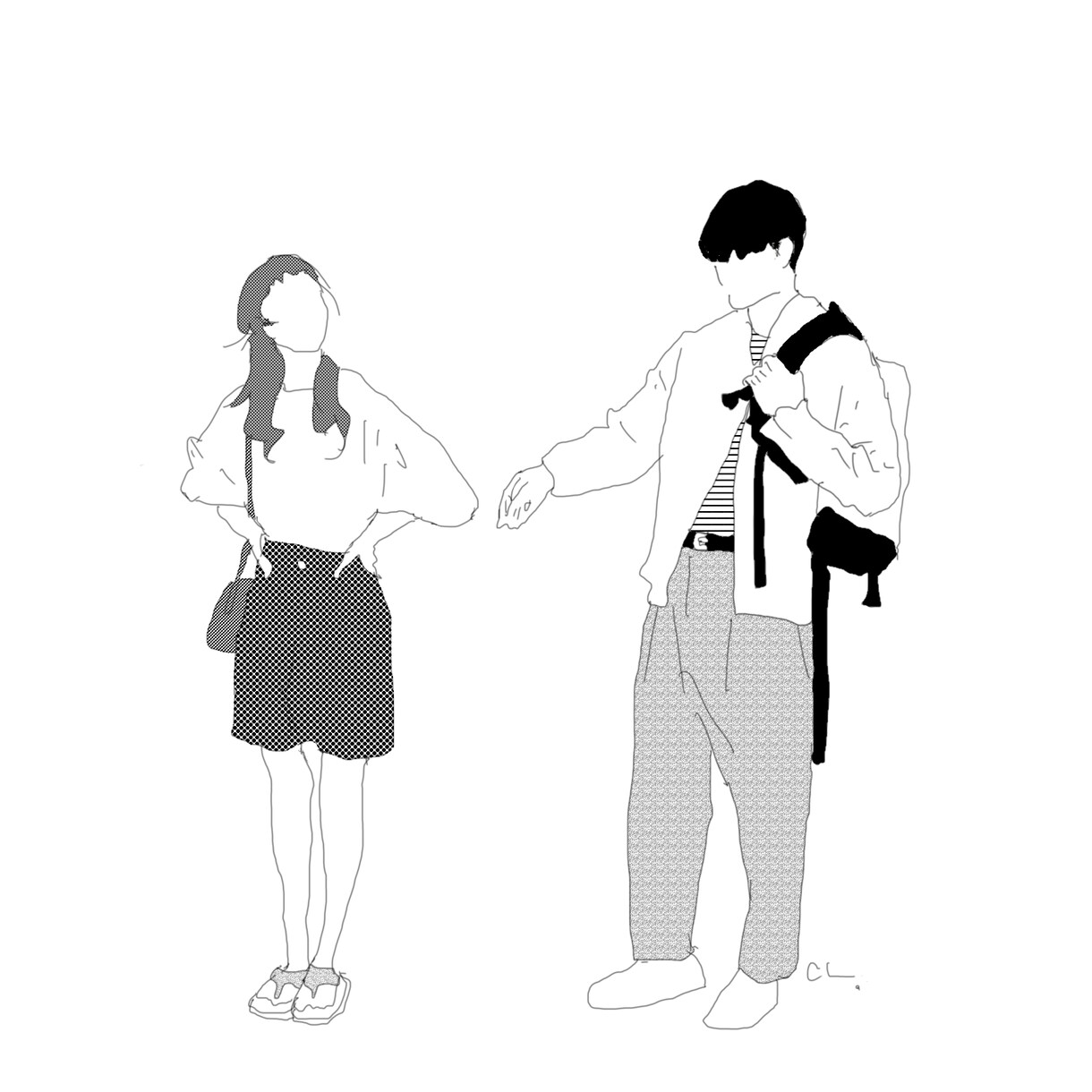 イラストにします 人物画をシンプルなイラストにします イメージ7