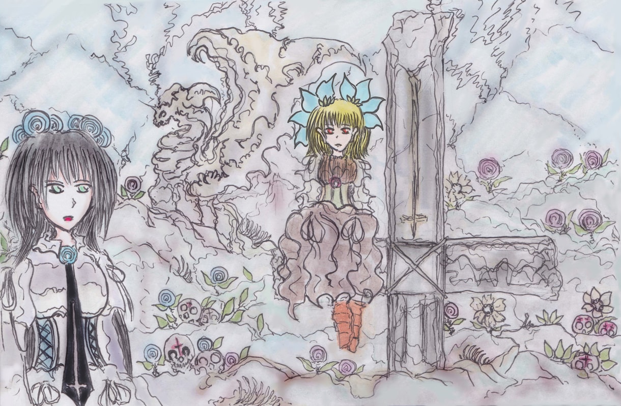 ダークファンタジーのイラストを描きます 私にしか描けない絵柄の綺麗でダークな絵を描いています！ イメージ9