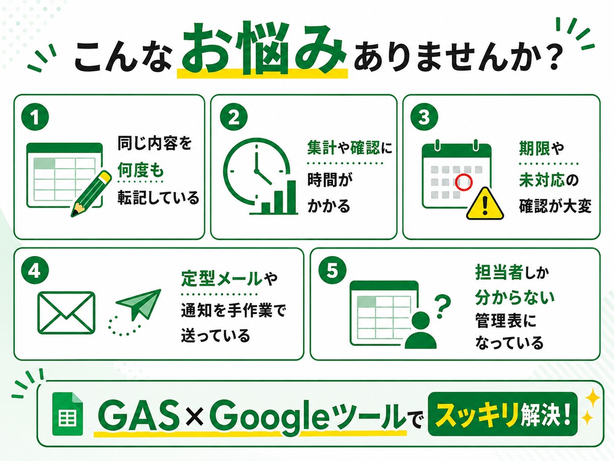 スプレッドシートの手作業をGASで自動化します 転記・集計・通知など小さな定型作業から対応 イメージ2
