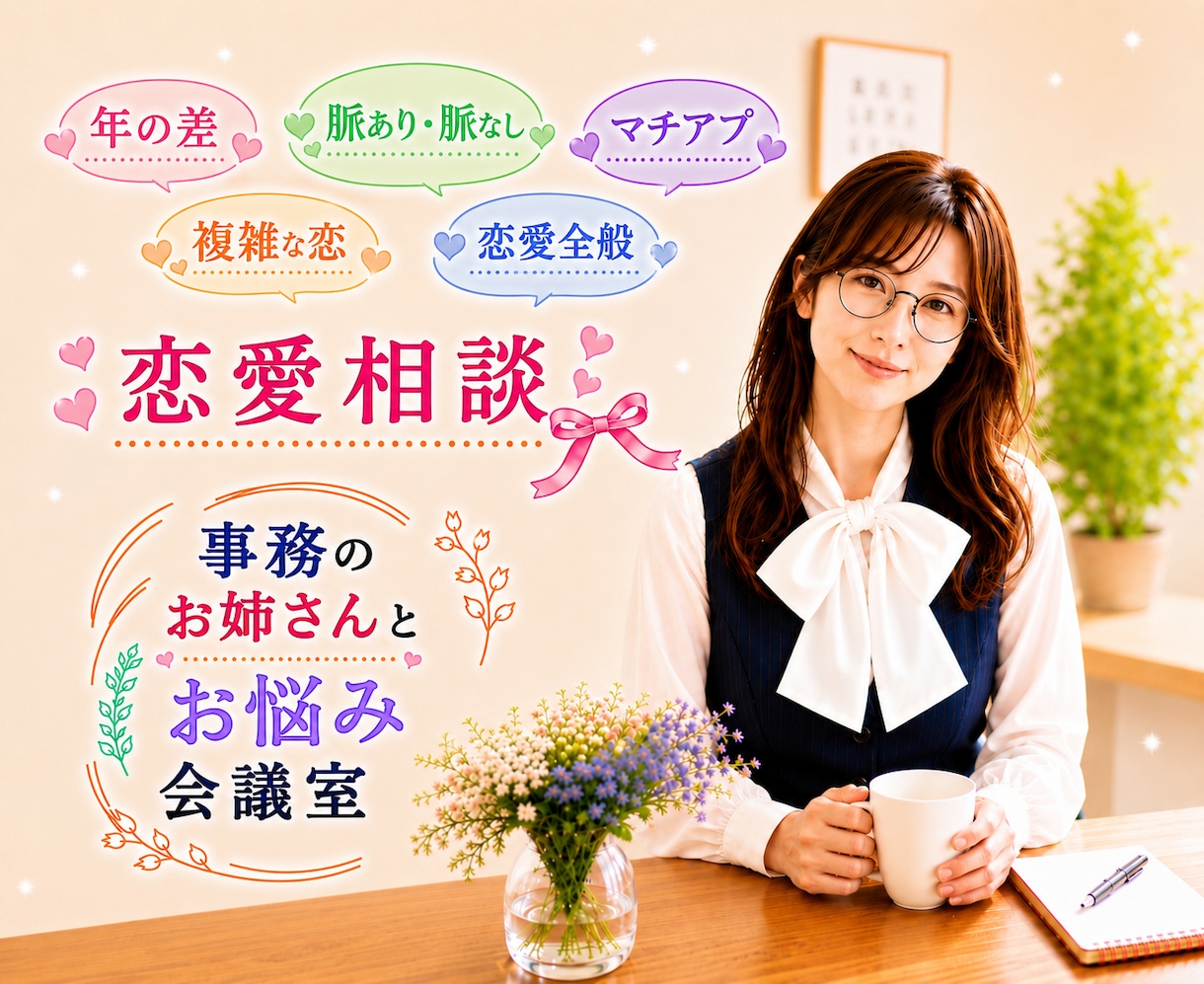 男女OK恋愛相談❤️年の差♥片思い♥電話相談します 年上年下♥マチアプ♥好き避け♥奥手♥社内恋愛♥複雑な恋の心理 イメージ1