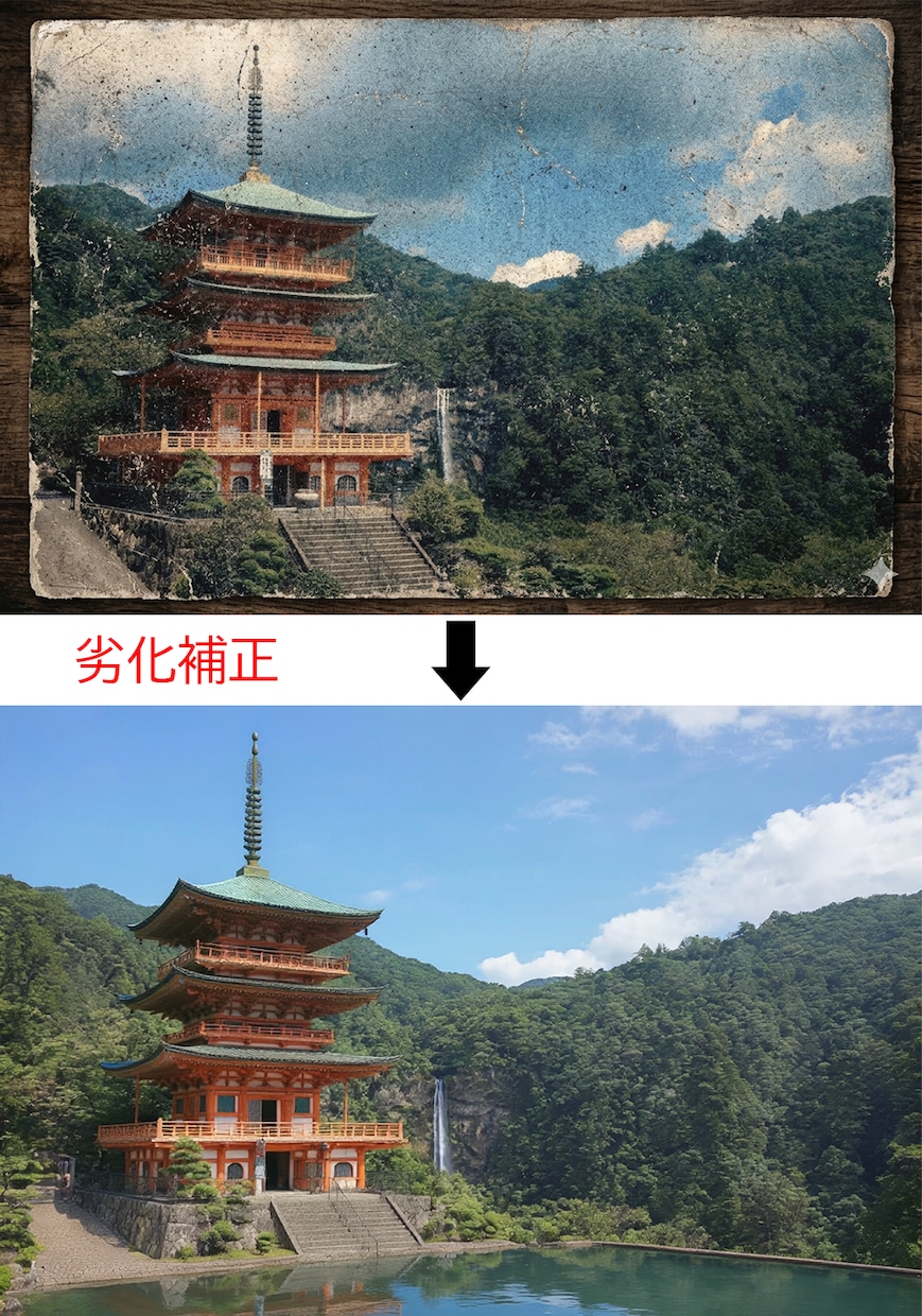 古い写真をきれいに修復・加工します 白黒カラー化・傷補正・背景削除も丁寧に対応 イメージ2