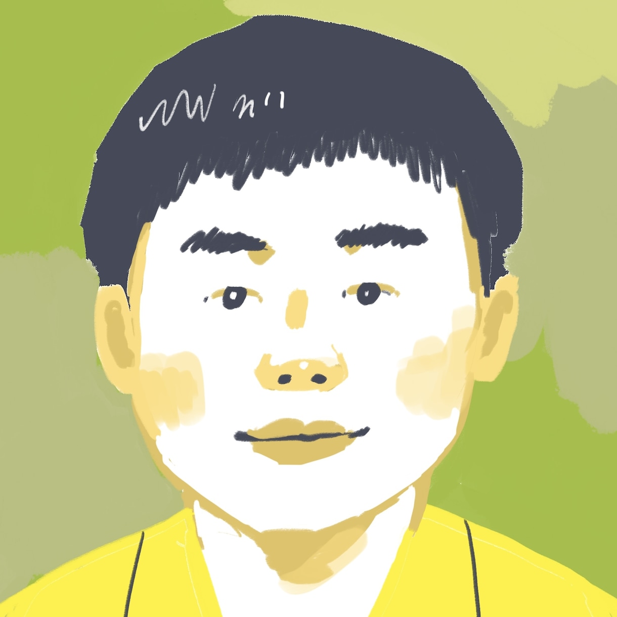 SNSアイコンに使える！ポップな似顔絵お描きします ご希望の色を使っておしゃれに仕上げます★ イメージ5