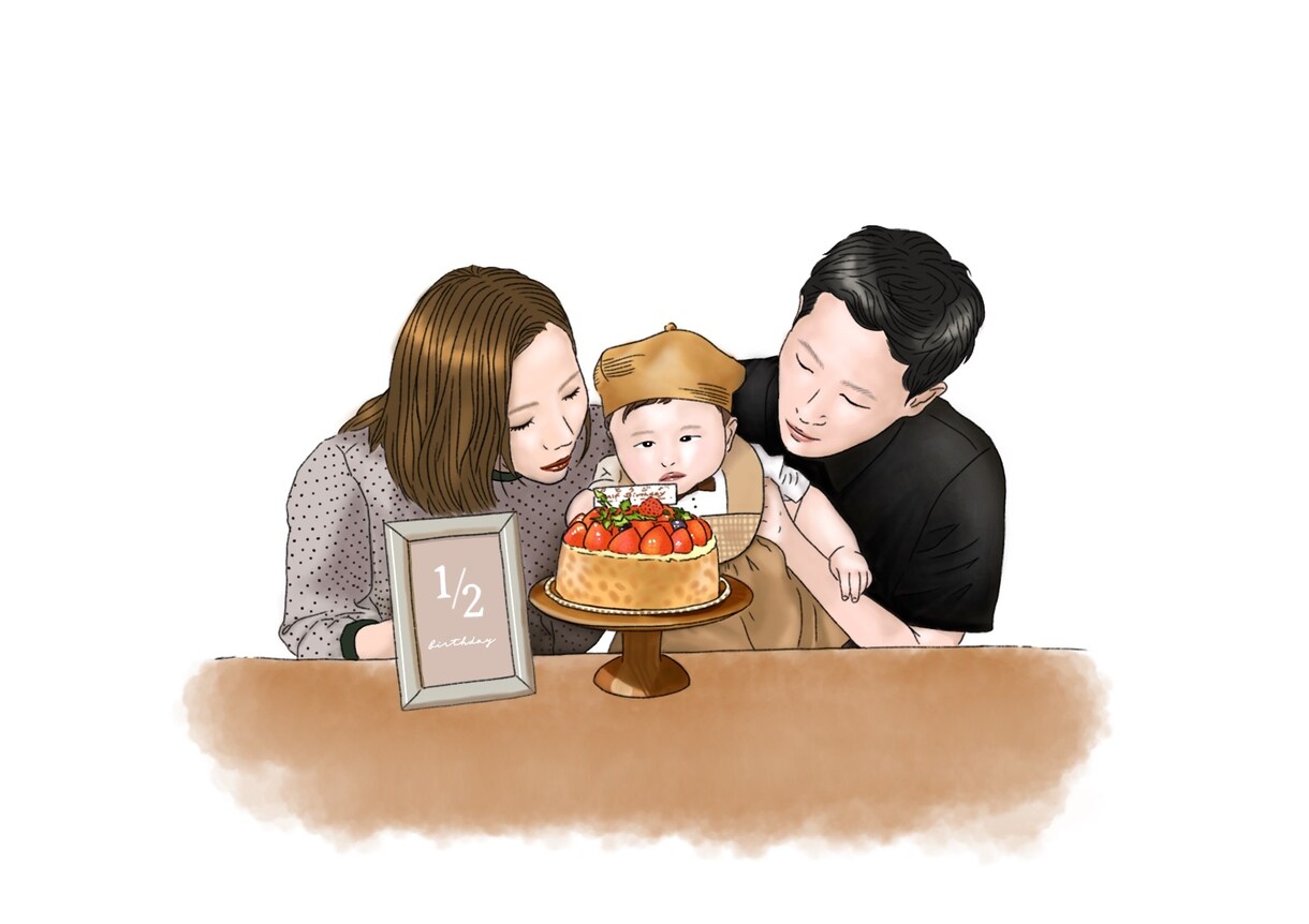 お写真を元にイラストを描かせていただきます 素敵なお写真での思い出をイラストに残します** イメージ2