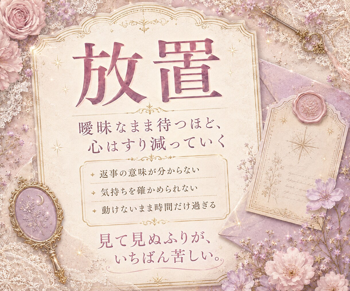 LINEで連絡不通相手の本音と未来を霊視鑑定します 堂々巡りの恋に、答えをひとつ渡します イメージ2