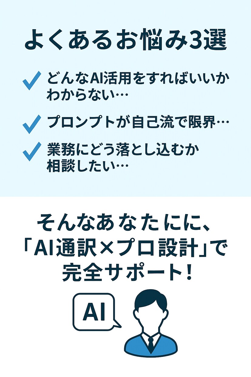 AI通訳×プロ設計｜ChatGPT活用設計します AIの力を、実務と夢の味方にする！ イメージ1