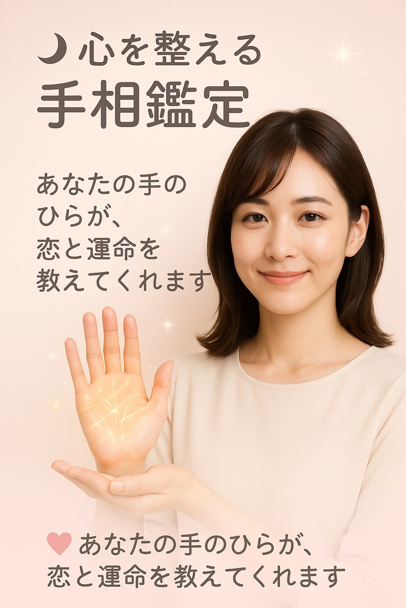 手相で恋と運命を読み解きます あなたの恋を優しく導く手相リーディング イメージ1