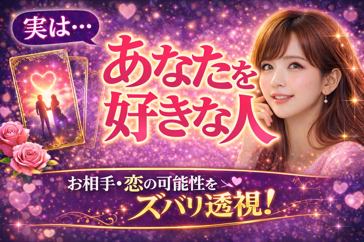 今あなたを好きな人の存在と惹かれている理由を視ます これから出会うご縁、恋の行方、可能性をズバリ透視します！ イメージ1