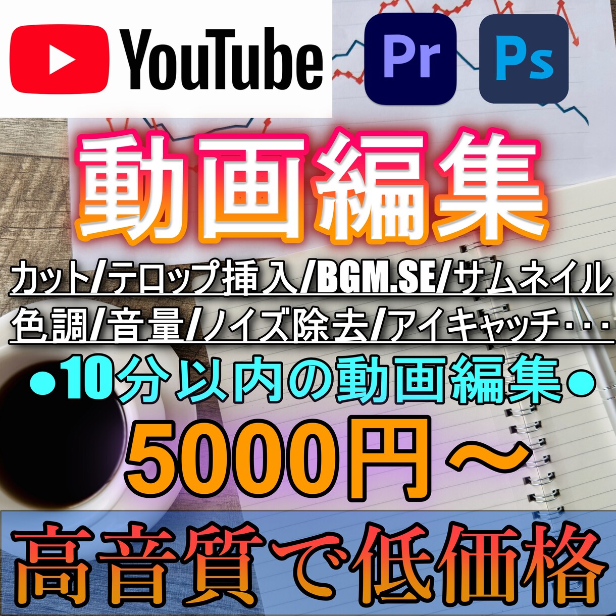 YOUTUBE等の動画編集請け負います “当方、自身のチャンネルにて収益化実績有り” イメージ1