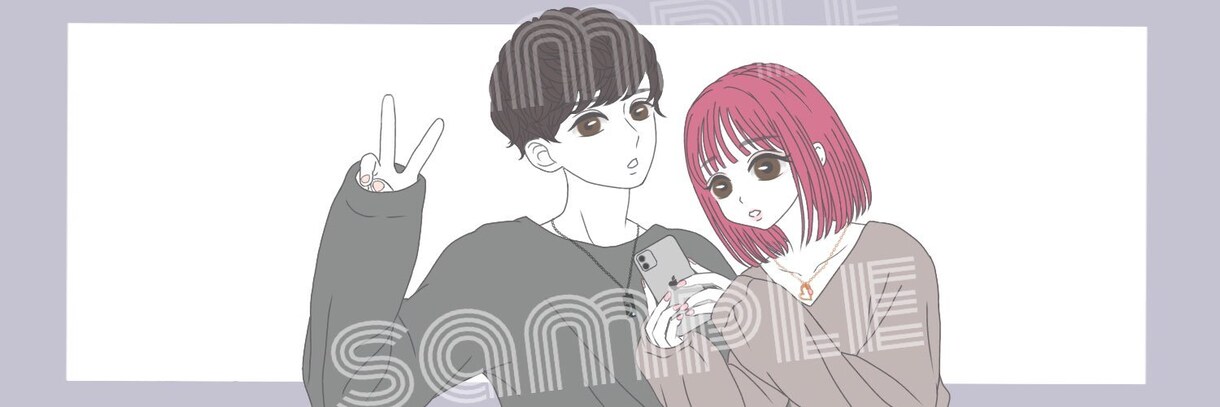あなたの雰囲気を♪私の絵柄で描きます ⑤ヘアスタイルファッションお好きな方におすすめです♪ イメージ4