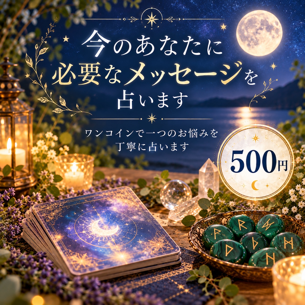 対面占い経験あり|今必要なメッセージをお届けします ワンコインで一つのお悩みを丁寧に占います イメージ1