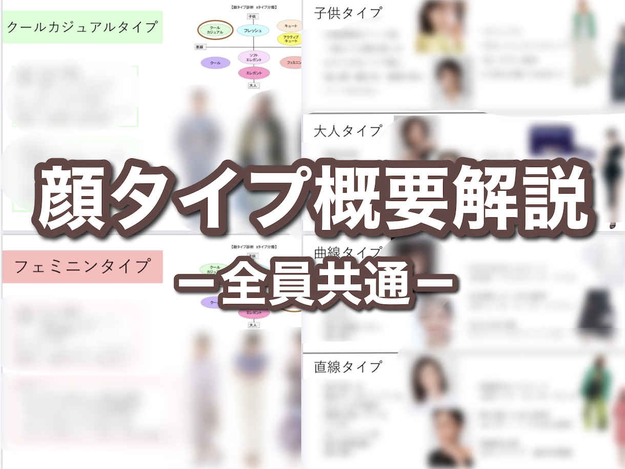 顔タイプ診断と1人1人に寄り添った個人資料作ります 診断迷子を生まない！オンラインでも分かりやすい資料を送ります イメージ3