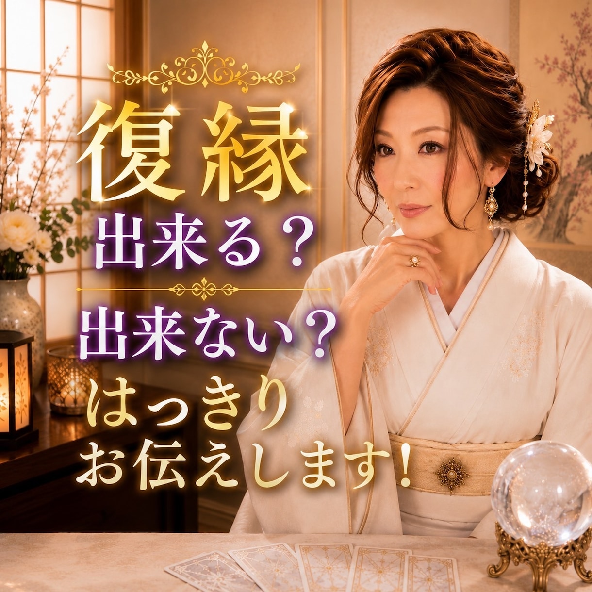 復縁できる？できない？あの人の本音を忖度せず視ます 「復縁の可能性」と「相手の本音」を、はっきりお伝えします イメージ1