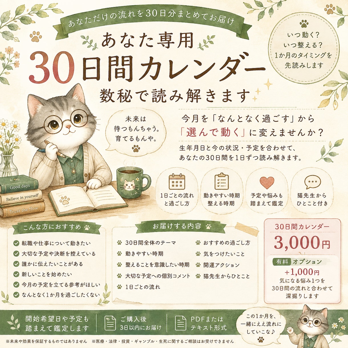 あなた専用30日間の流れを数秘で鑑定します 大事な予定の前に、動く時・待つ時を先に知っておきませんか？ イメージ1