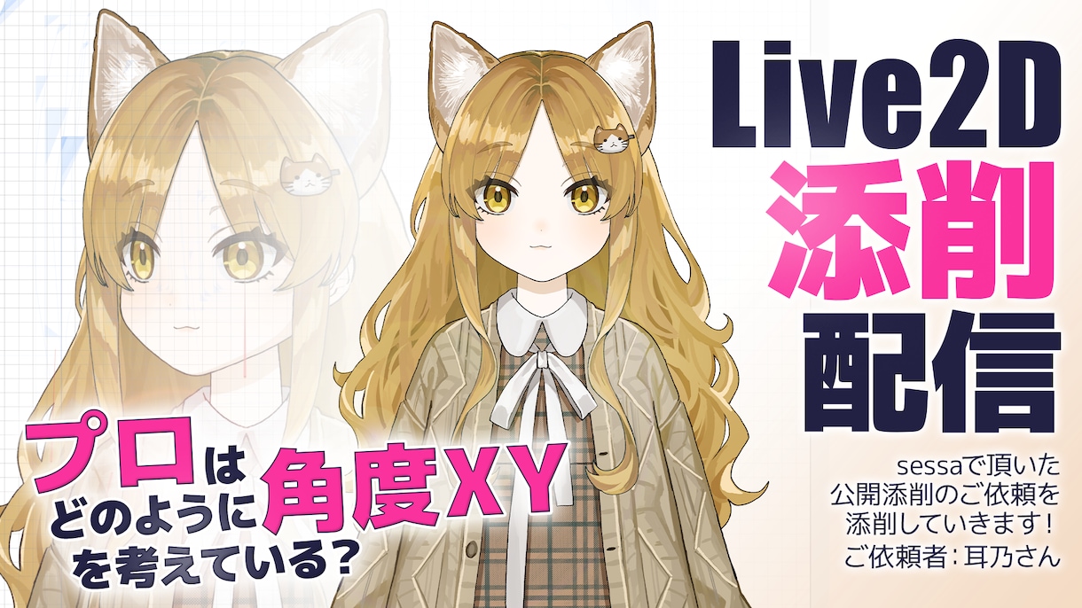 Live2Dモデリング・パーツ分けの添削をします モデリングの基礎～応用まで！パーツ分けイラストのチェックも！ イメージ4