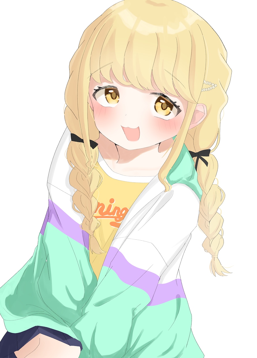 もっちりお肌の可愛いイラスト描きます 肌、服、髪、などの質感表現にこだわった一枚絵を描きます イメージ7
